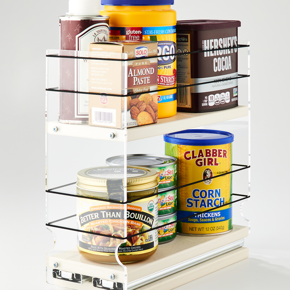 4x2x11 Storage Solution Drawer Cream - 2 Tiers of Storage Space